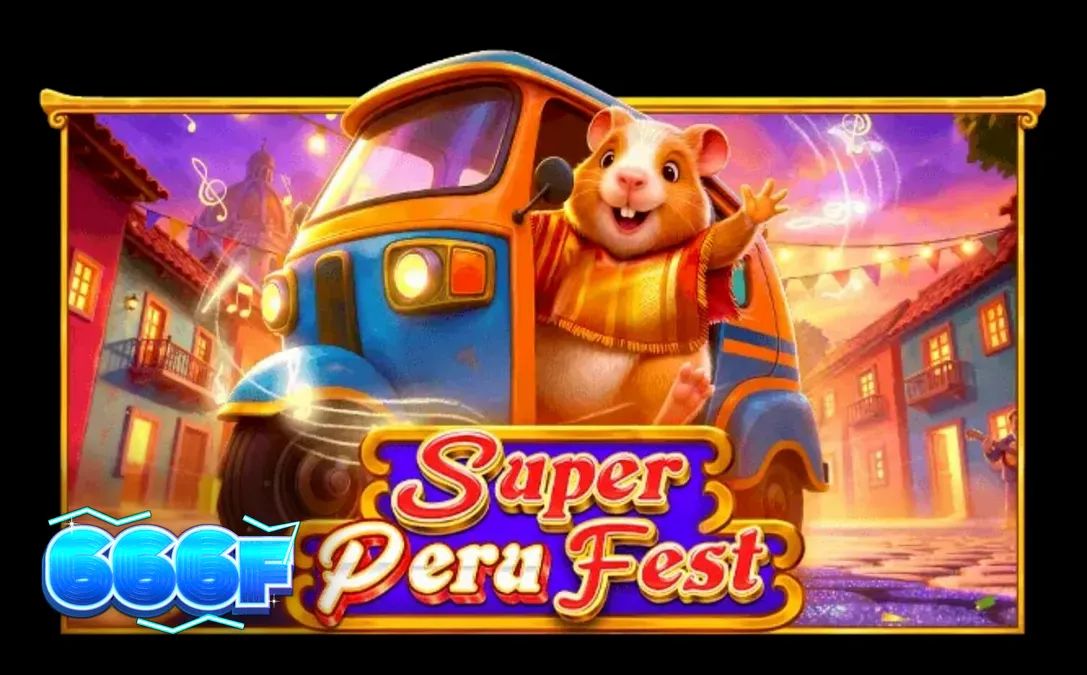 Tampilan visual ceria dari slot Super Peru Fest dengan elemen budaya Amerika Selatan